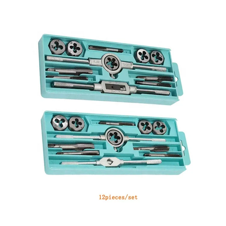 12pieces/sets High Quality M6 to M12 Threading Tap and Die sets