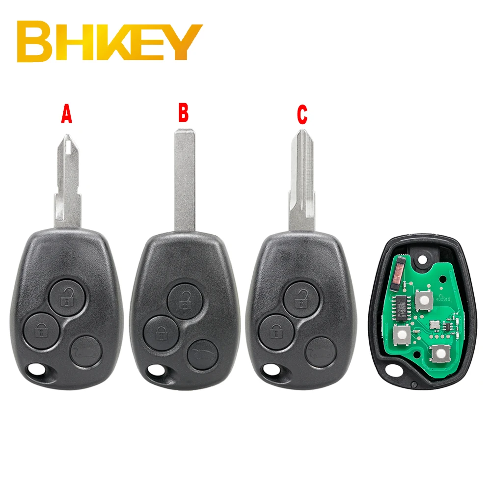 For Renault Megane Modus Clio Logan Kangoo Sandero Duster 3 BTN Remote car Key Fob 433Mhz PCF7947 Chip NE72 VA2 VAC102 Blade