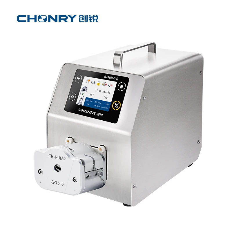 CHONRY BT600LC-S multi channel peristaltic pump price high flow speed control continuous liquid