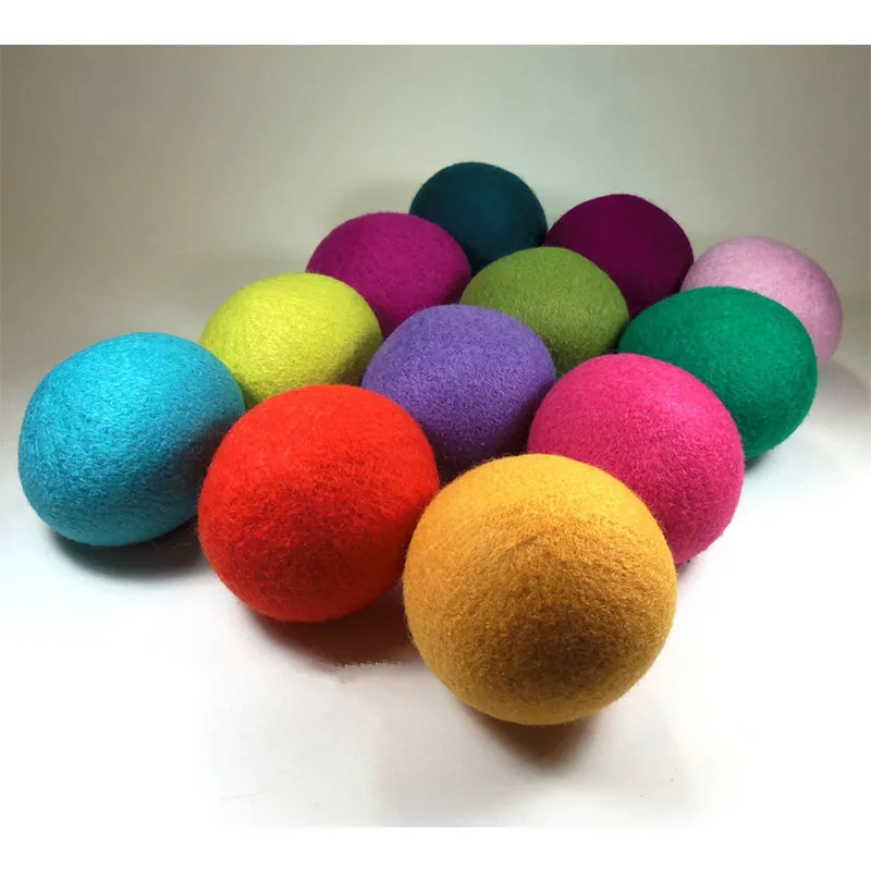 reusable wool laundry balls 100% wool felt drying felt soft balls for washing machine