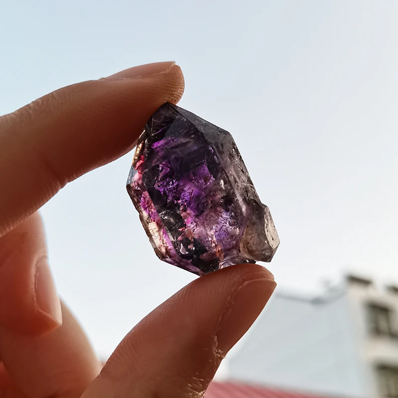 Super seven crystal for Custom jewelry super strong magnetic field amethyst healing crystal polished super 7 gemstones for gift