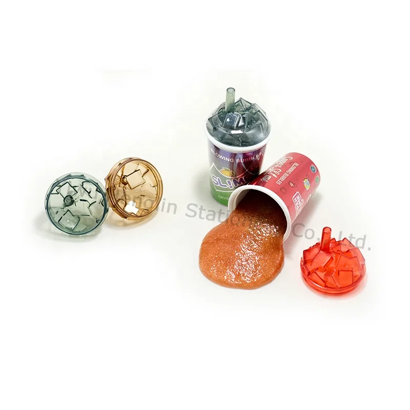 Hot sale kids DIY non-toxic soft crystal slime toy glitter galaxy charm stress reliever slime toy for child play set