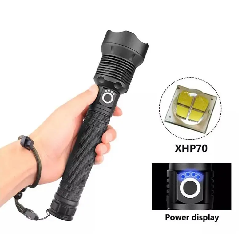 Most Professional Tactical Flashlight Super Bright 1800LM Torch Aluminum Alloy IP44 Waterproof Zoom Flashlight