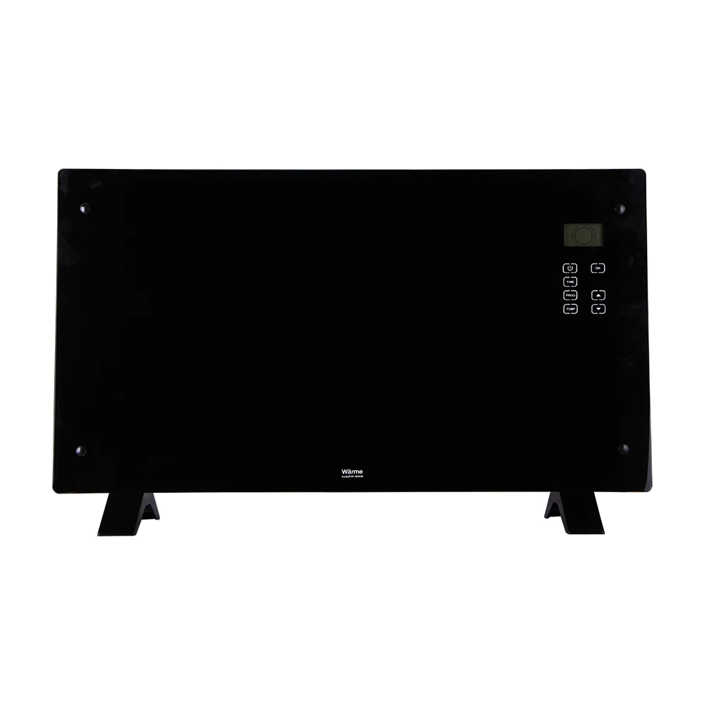 Types home electric infrared wall panel convector heater wall glass 600w nano mirror infrared panel heater