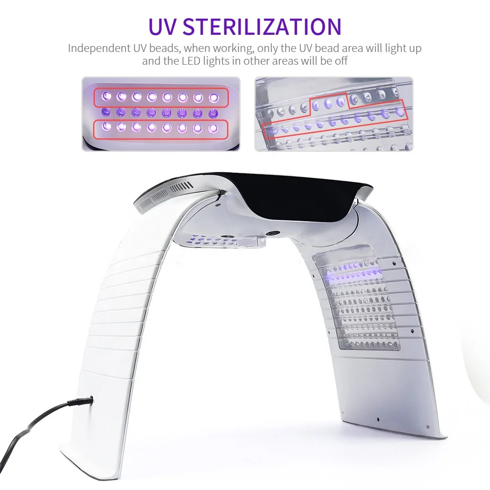 7 Photon Colors Acne Treatment Foldable Led Light Therapy Pdt Facial Machine