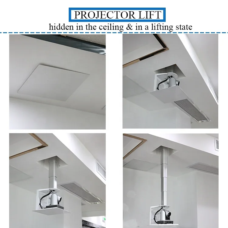 JGST patent 1.5/3M motorized Projector Lift Ceiling Hidden Mount Electric Telescopic Projector elevator for conference system