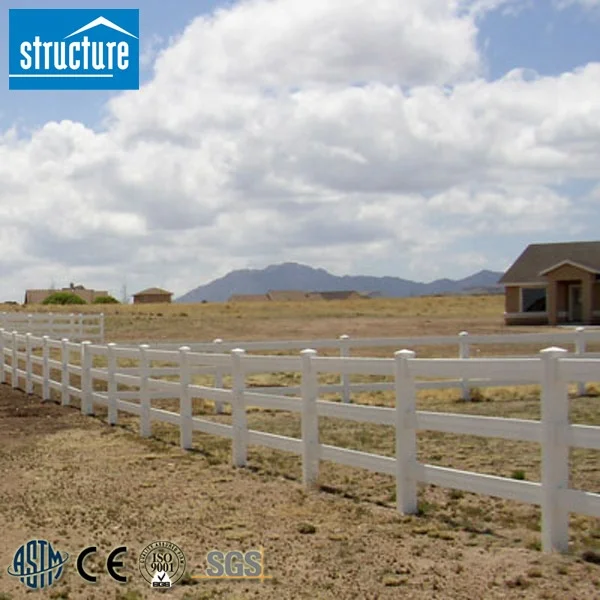 Wholesale European Style High Security PVC Used Horses Rail Fences For Sale