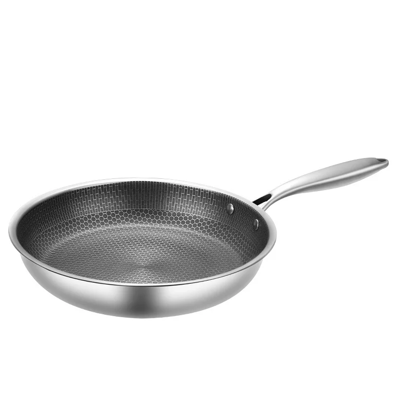 Experience Excellence Non-Stick Stainless Steel Honeycomb Frying Pan with Durable Design for Your Kitchen