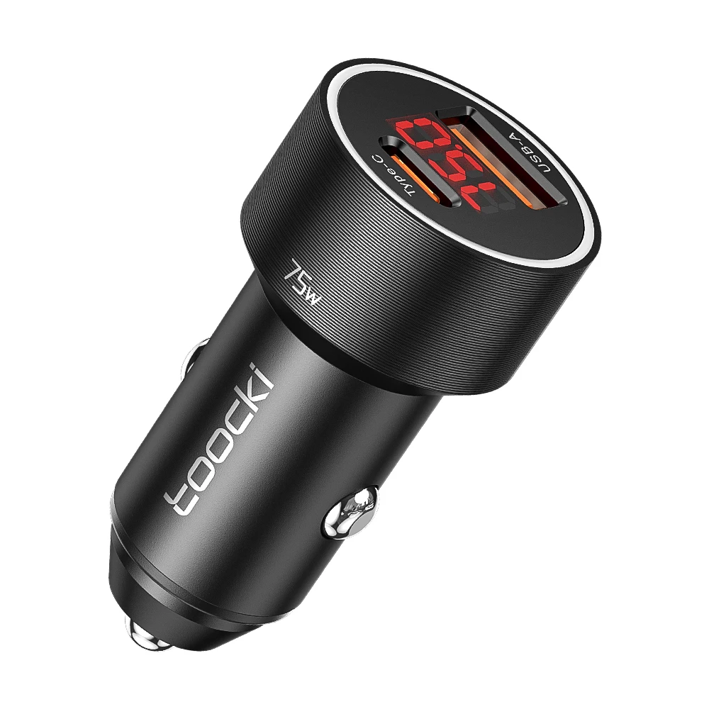 Toocki high quality 95W A+C  top seller fast charging usb car charger with dual ports