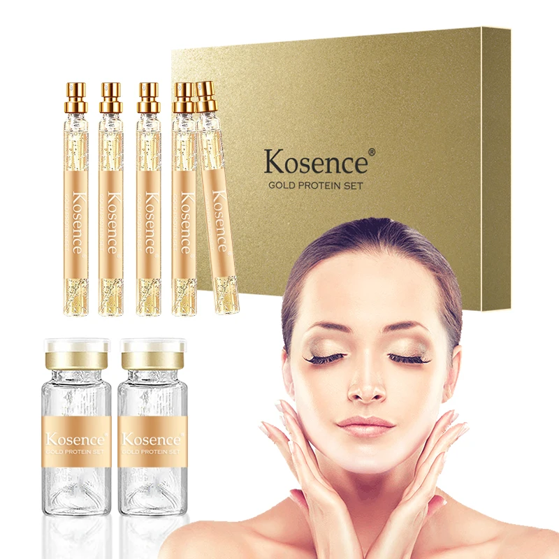 Kosence removed wrinkles magic silk lift soluble 24k gold collagen peptide protein thread for wrinkles