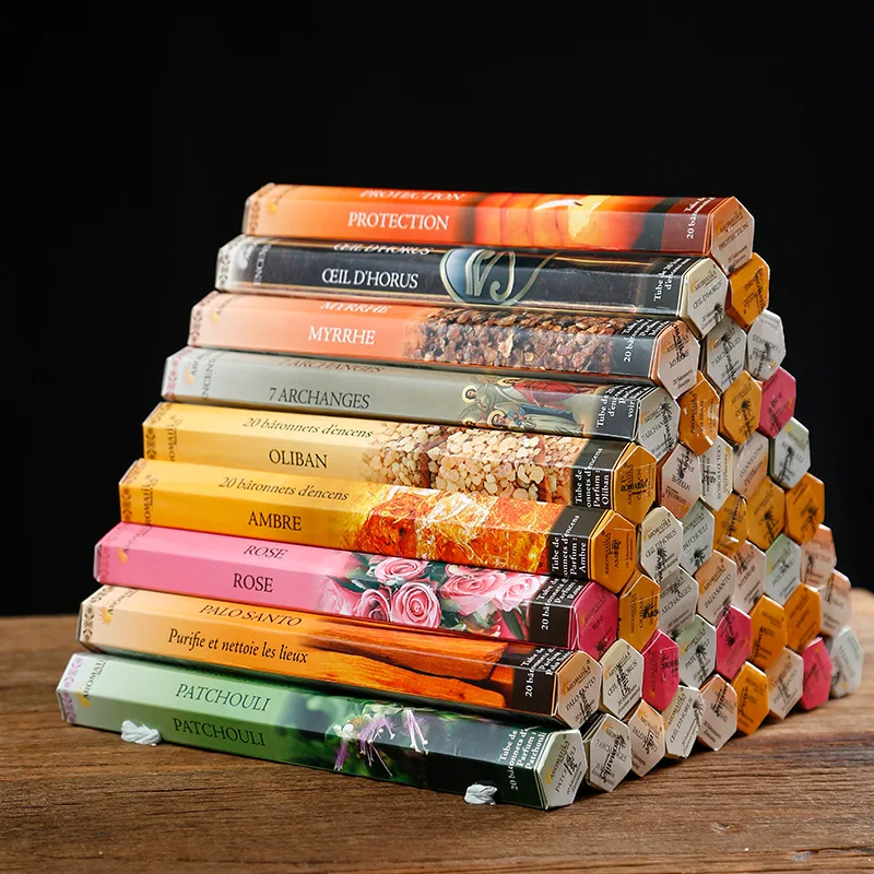 20pcs/box Natural Buddha Sticks Sandalwood Tibetan Indian Aroma Aromatherapy Mint Air Fresh Line Incense
