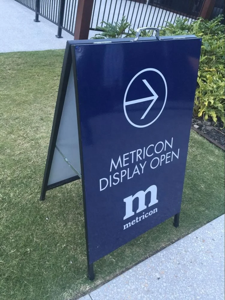 Advertising Display Banner Stand Poster A Frame Sidewalk Sign Holder With Header Panel