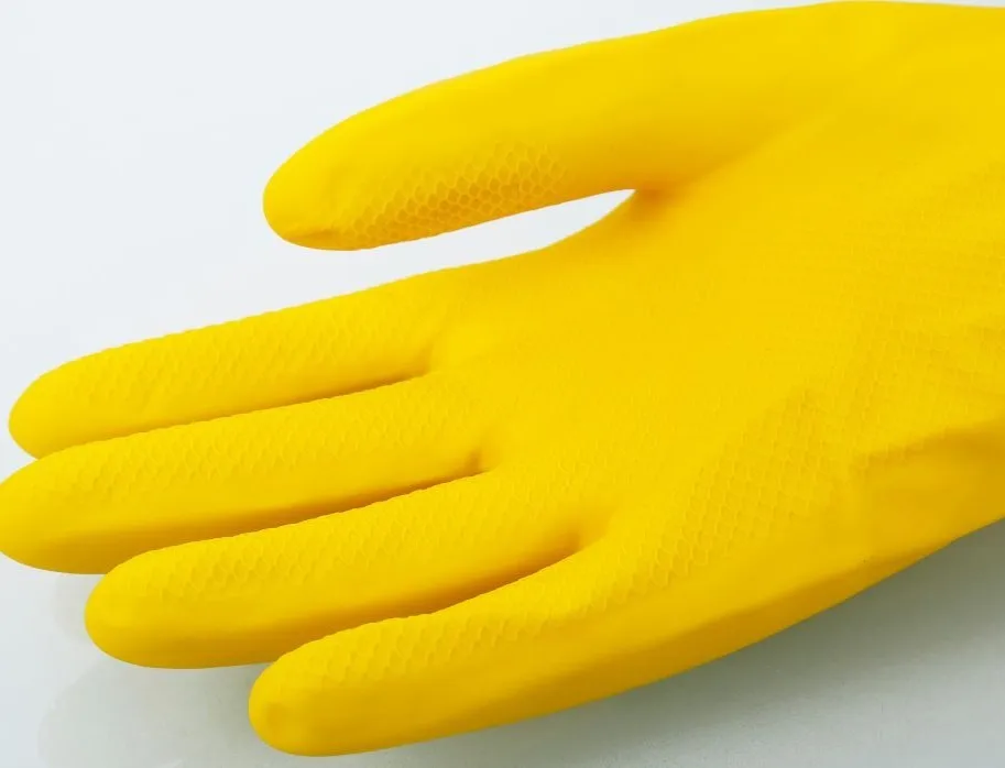 High Quality Household Latex Gloves Flock cotton Lined/unlined Latex Hand Gloves
