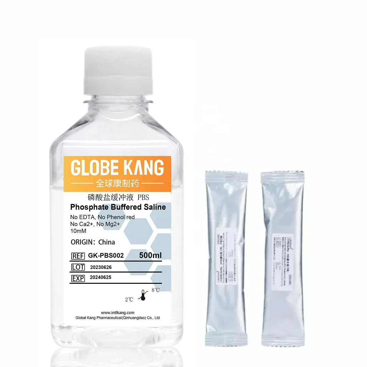 10x PBS concentrated Phosphate Buffered Saline solution for microbiology culture media