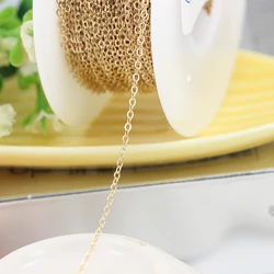 Good Quality US Imported Flat Chain 14K Gold Filled Oval Chain