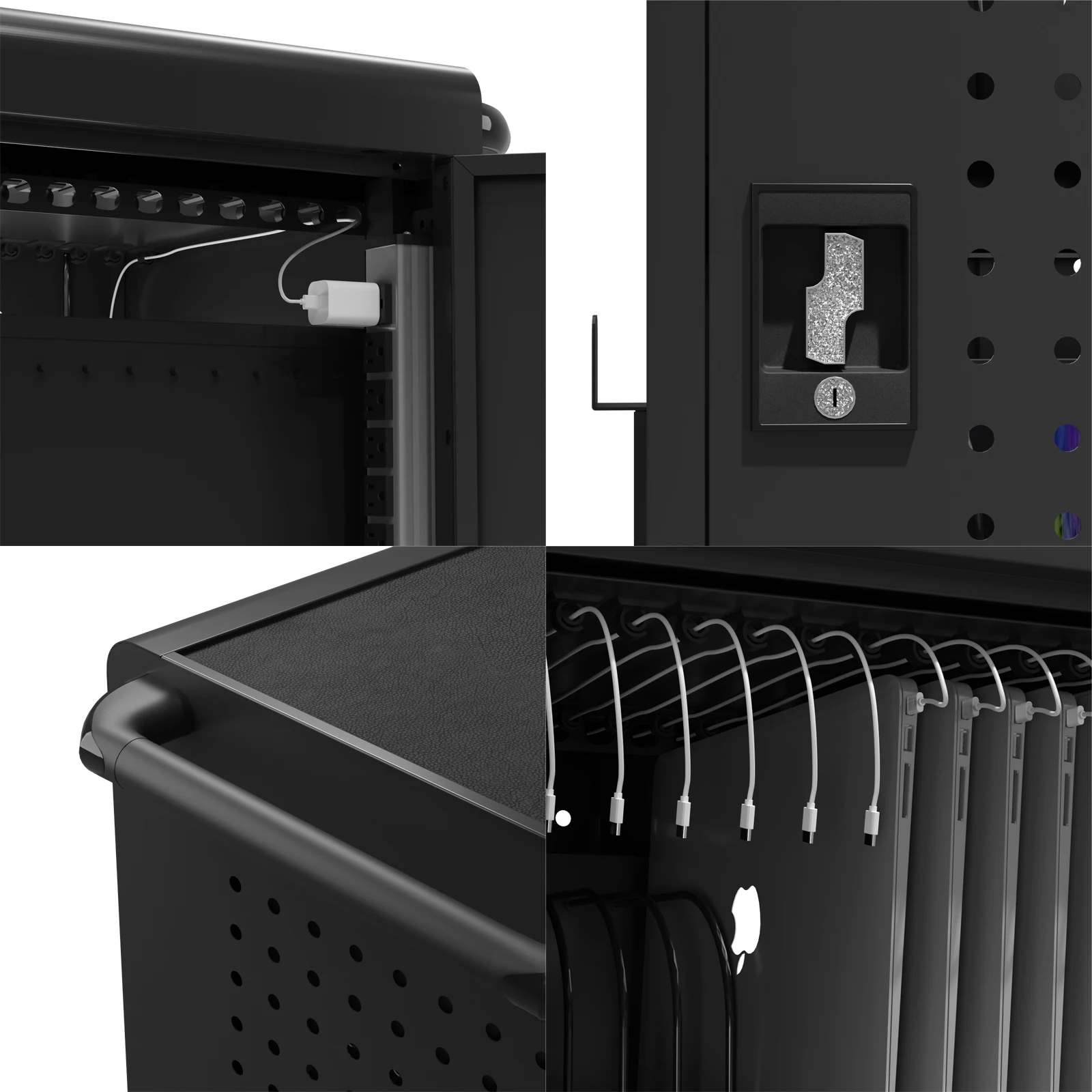New Arrival Custom Design Laptop Storage Cart Tablet 30 Usb Charging Trolley For School Used