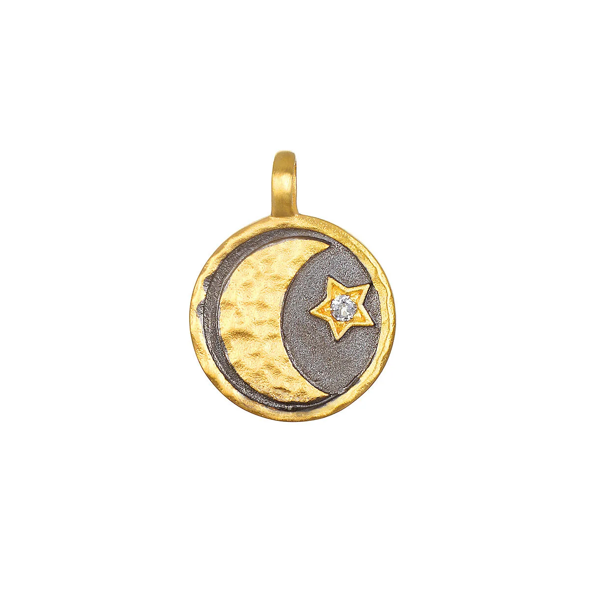 18K Gold Plated Stainless Steel Pendant Necklace Sun Devil Eye Moon 12 Birthstone Necklace for Women
