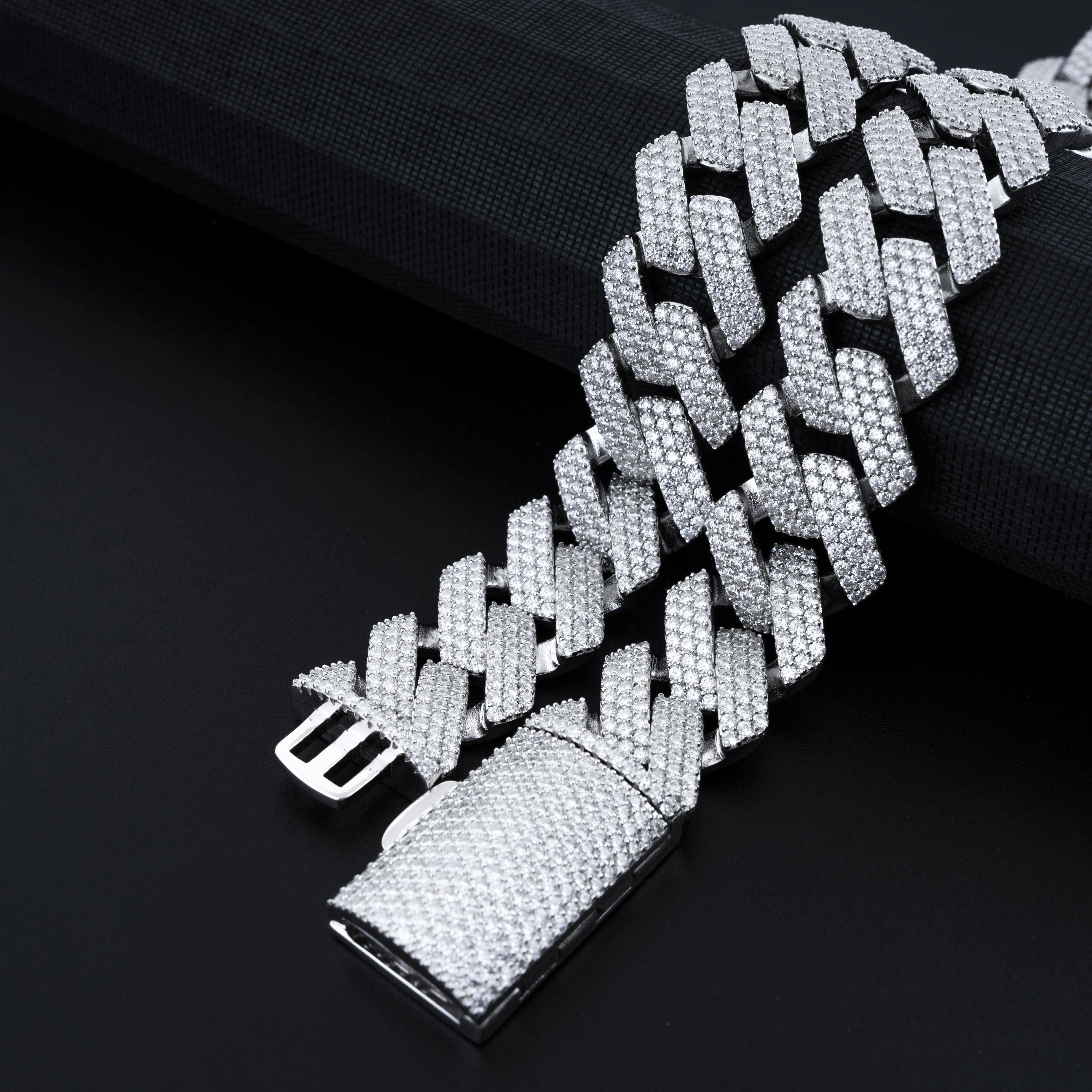 Wholesale 6MM 8MM 10MM 12MM Vvs Moissanite Cuban Link chain  Men Fast Delivery Hip Hop jewelry Iced Out Diamond Cuban Chain