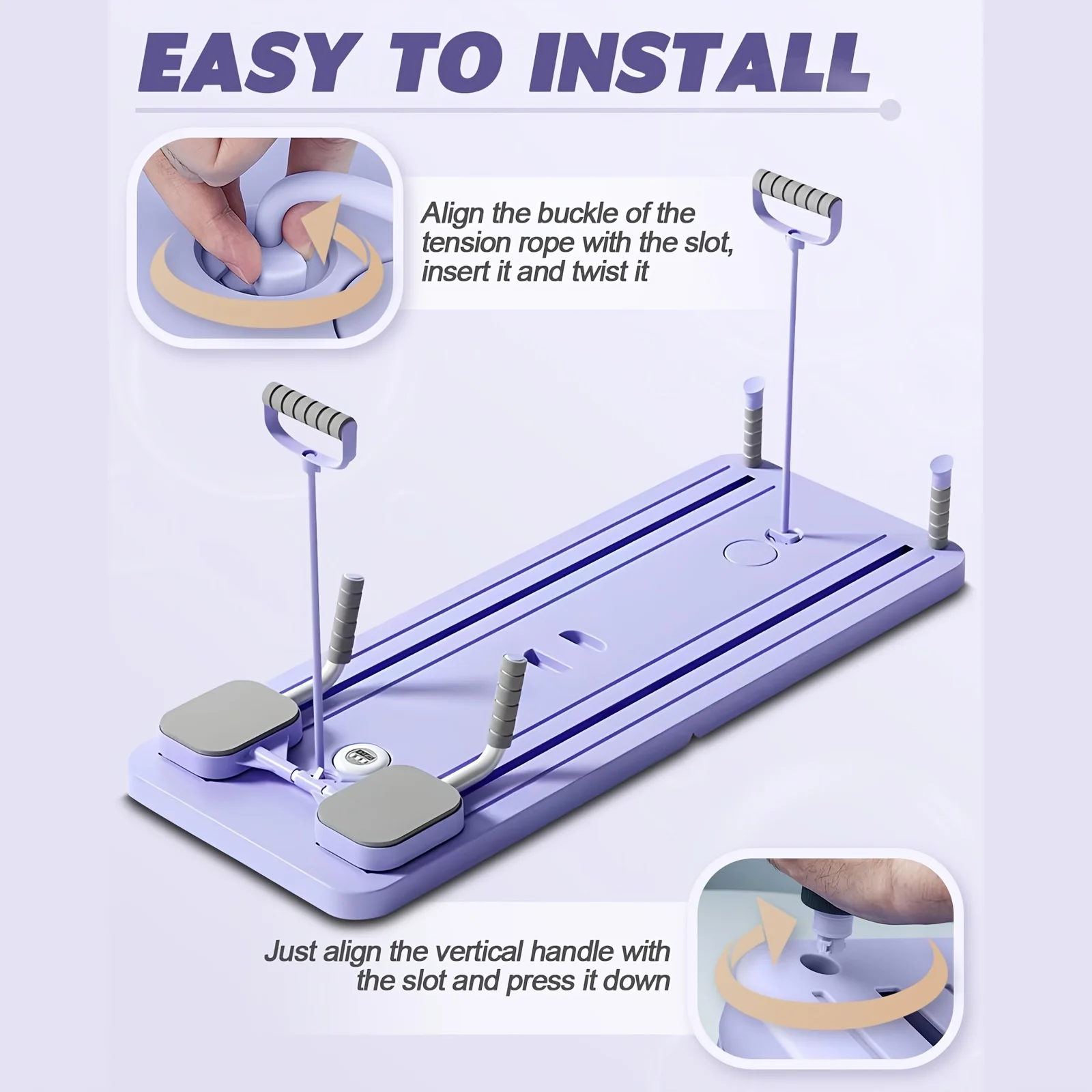 6 in 1 Multi-Purpose Foldable Pilates Reformer Board Set With Timer Pilates Equipment for Home