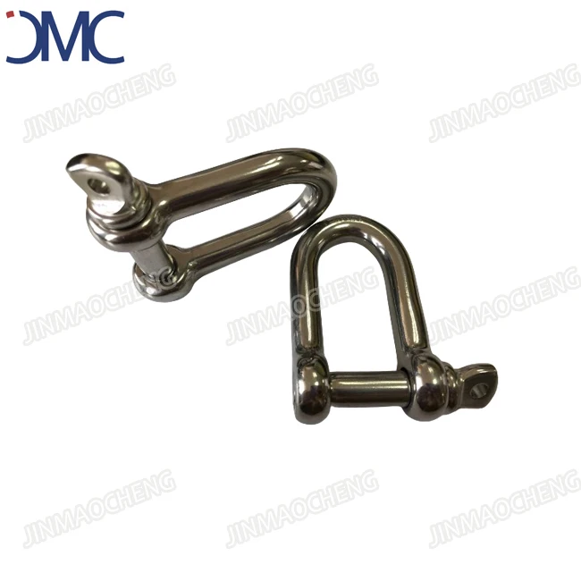 US Type Stainless Steel Screw Pin Chain Shackle G210 8mm/12mm/22mm SS D Shackle