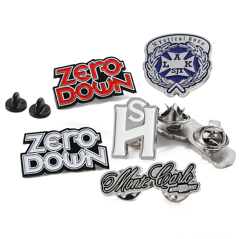 No Minimum Bulk Souvenir Metal Badge Hard Soft Enamel Pin Custom Metal Craft 2d 3D Brand Letter Brooch Lapel Pins for Suit Men