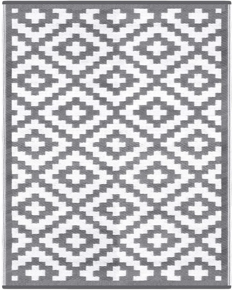 Reversible foldable waterproof polypropylene outdoor rv patio mat Patio Rugs And Carpets flat weave tent mat rug