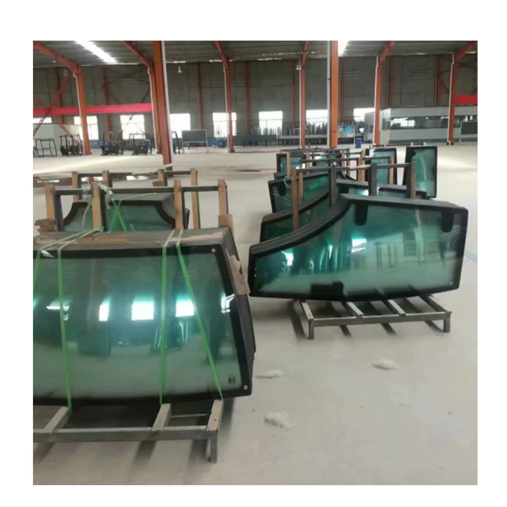 China Wholesale Engineering Vehicle Windshield Excavator Windscreen Cab Glass