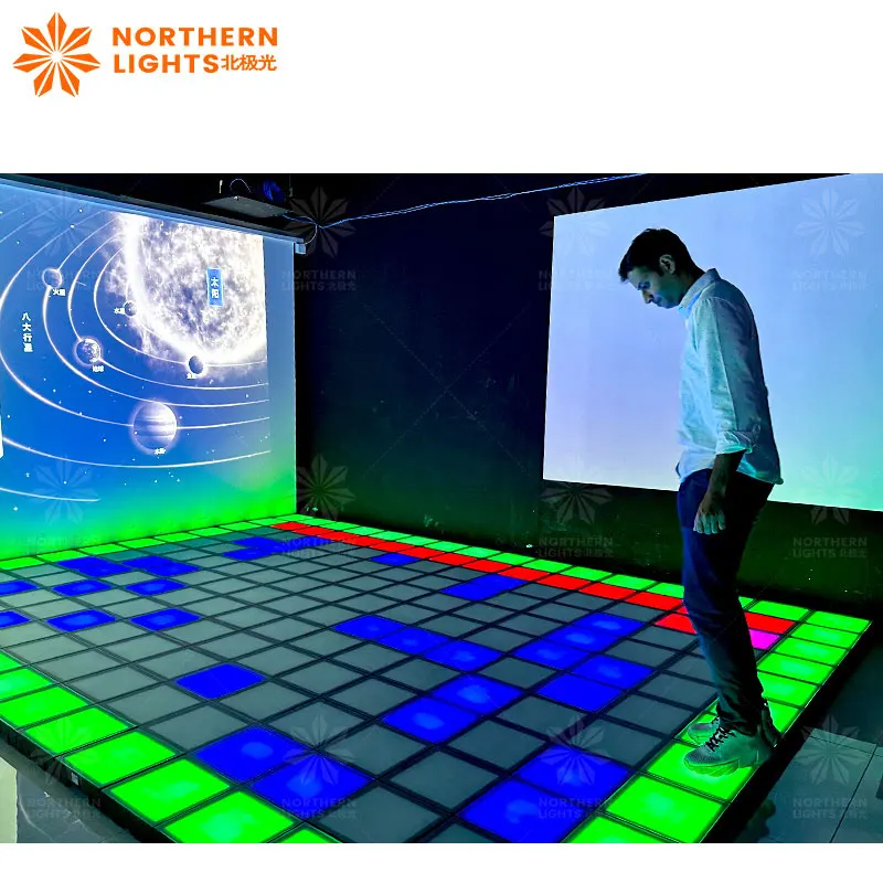 Stage Grid Machine Light Jumping Floor LED Interactive Ground Grid Machine Jumping Movement