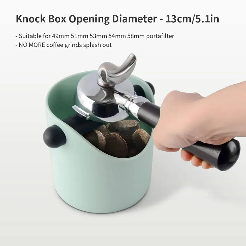 New Upgraded large Size ABS Plastic Light Green Mini Coffee Ground Knock box Drawer Espresso Coffee Grind Knock Box For Home Use