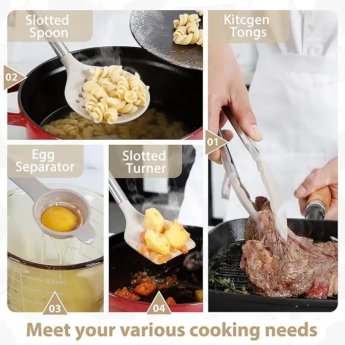28pcs/Set Kitchen Gadgets Tools Kitchenware Non Stick Heat Resistant Kitchen Utensils Set Silicone Cooking Utensils
