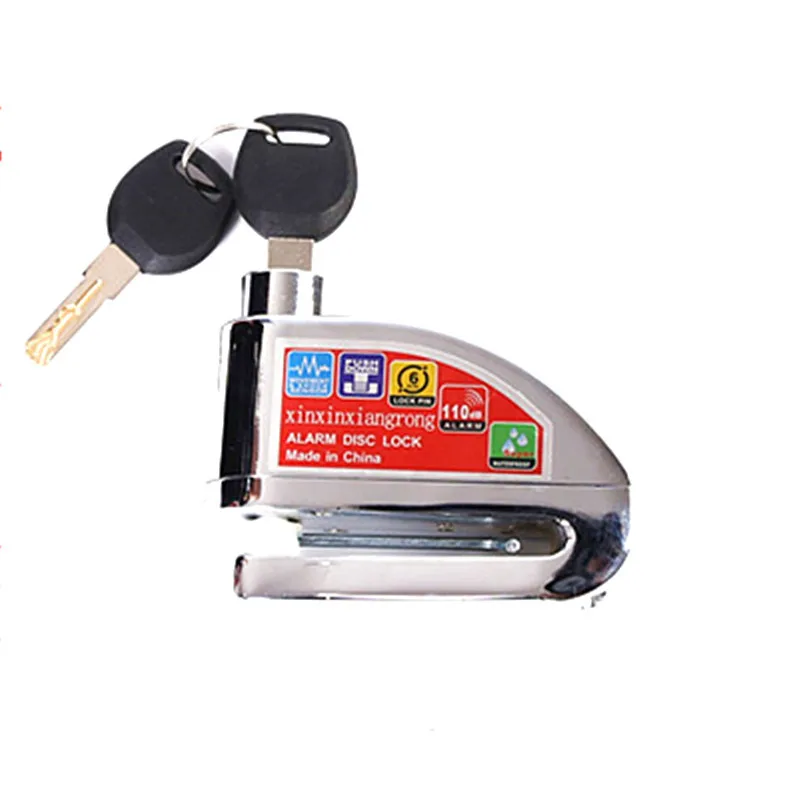 motorcycle bike Alarm sound lock motorcycle disc brake lock 110db loud Security Waterproof bicycle lock motorcycle accessories