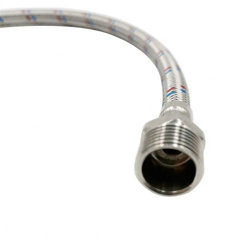 304 stainless steel wire nylon braided tube cold and hot water pipe water inlet hose