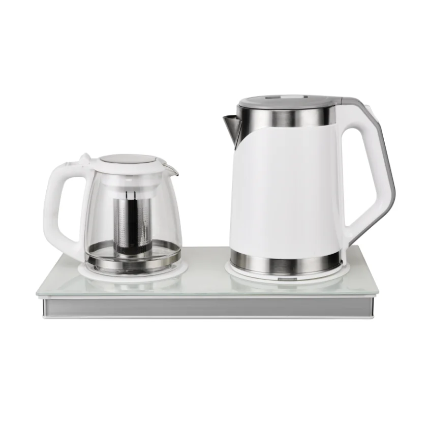 glass cordless Portable Electric MID-EAST Turkish 1.8 Liter Fast Auto Shut-Off Water Heater Boiler Kettle set Teapot