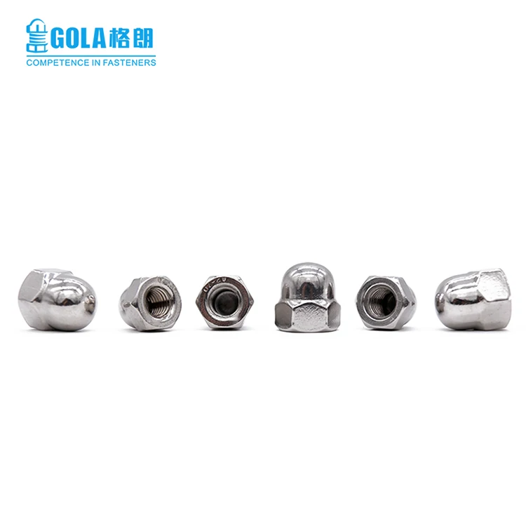 
DIN1587 M6 M8 304 Stainless Steel Cap Nuts Decorative Cover Semicircle Acorn Nut 