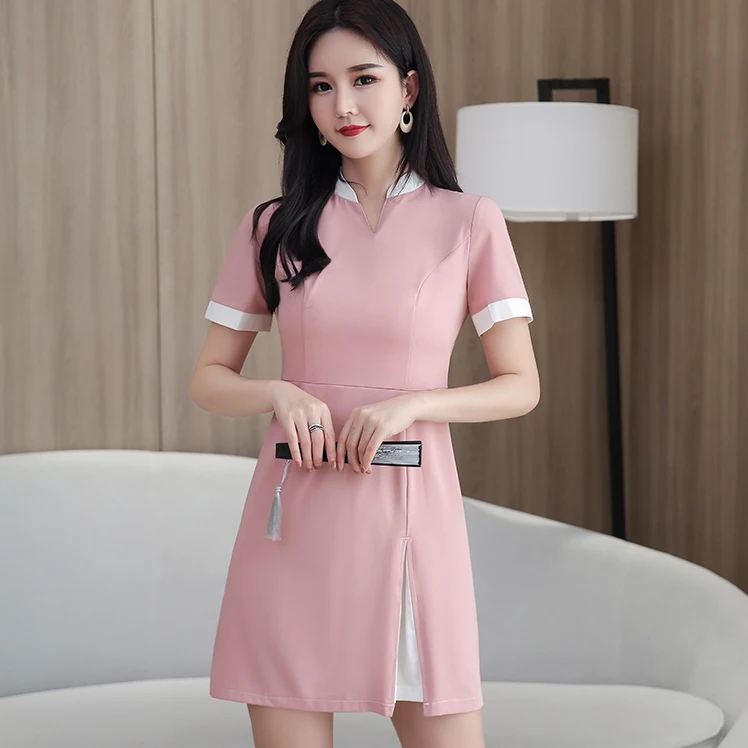  High quality Factory Beauty Salon Technician Work Clothing Female Foot Bath