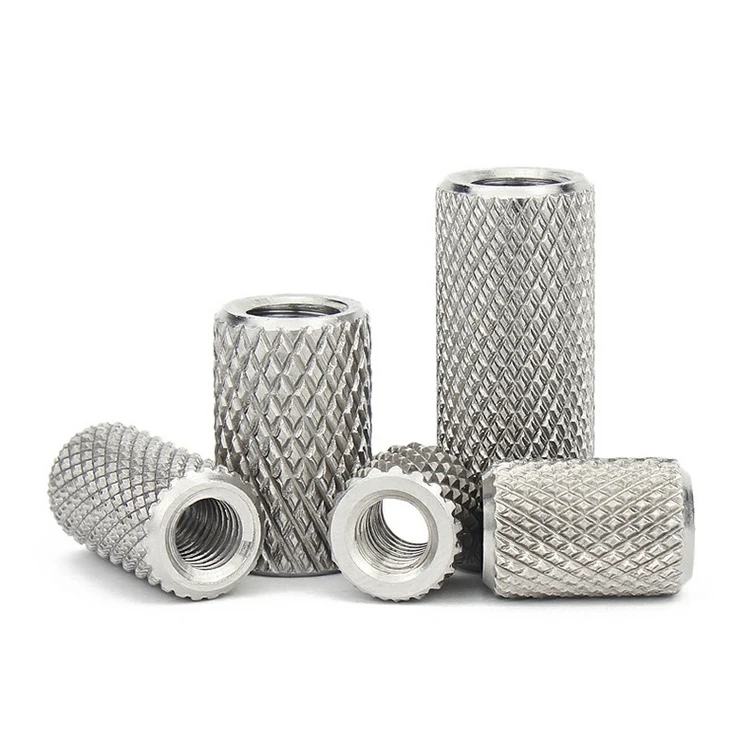M3 M4 M6 M8 1/4 3/8 stainless steel chequered through hole nut knurled internal thread thumb nut
