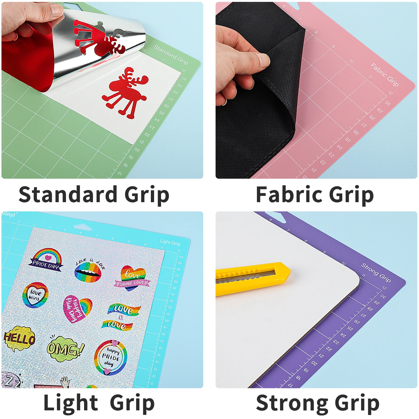 LYA brand Cutting Mat for Cricut, 6 Pack Cutting Mat 12x12 for Cricut  Variety Adhesive Sticky Cutting Mats Accessories for Cric