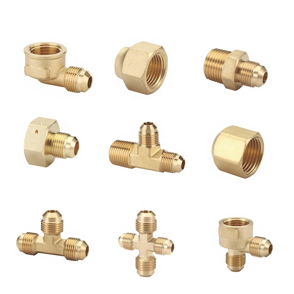Lanlang OEM No Lead Pipe Connector 1/2 Inch Pex Brass Fittings Elbow Tee Coupling Pex Fittings For Pex Pipe