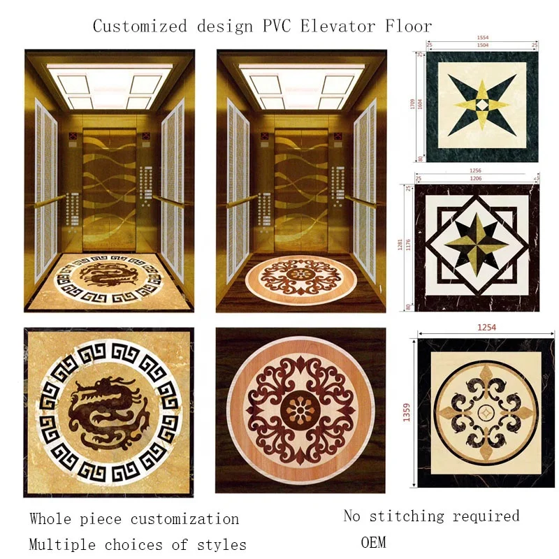 Customized design elevator PVC floor