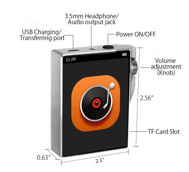 Digital HiFi player Q3 dsd256 true lossless player 32gb built in memory audiophile best choice mp3 player