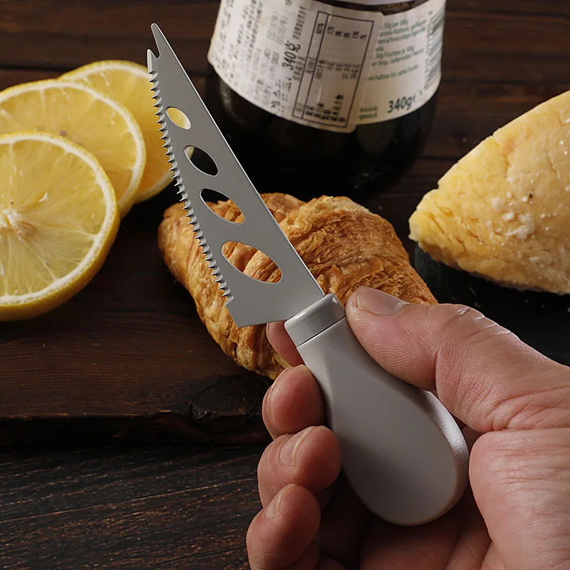 Stainless steel cheese knife most popular mini cheese knife set ABS handle cheese knife set kitchenware gadget deep blue