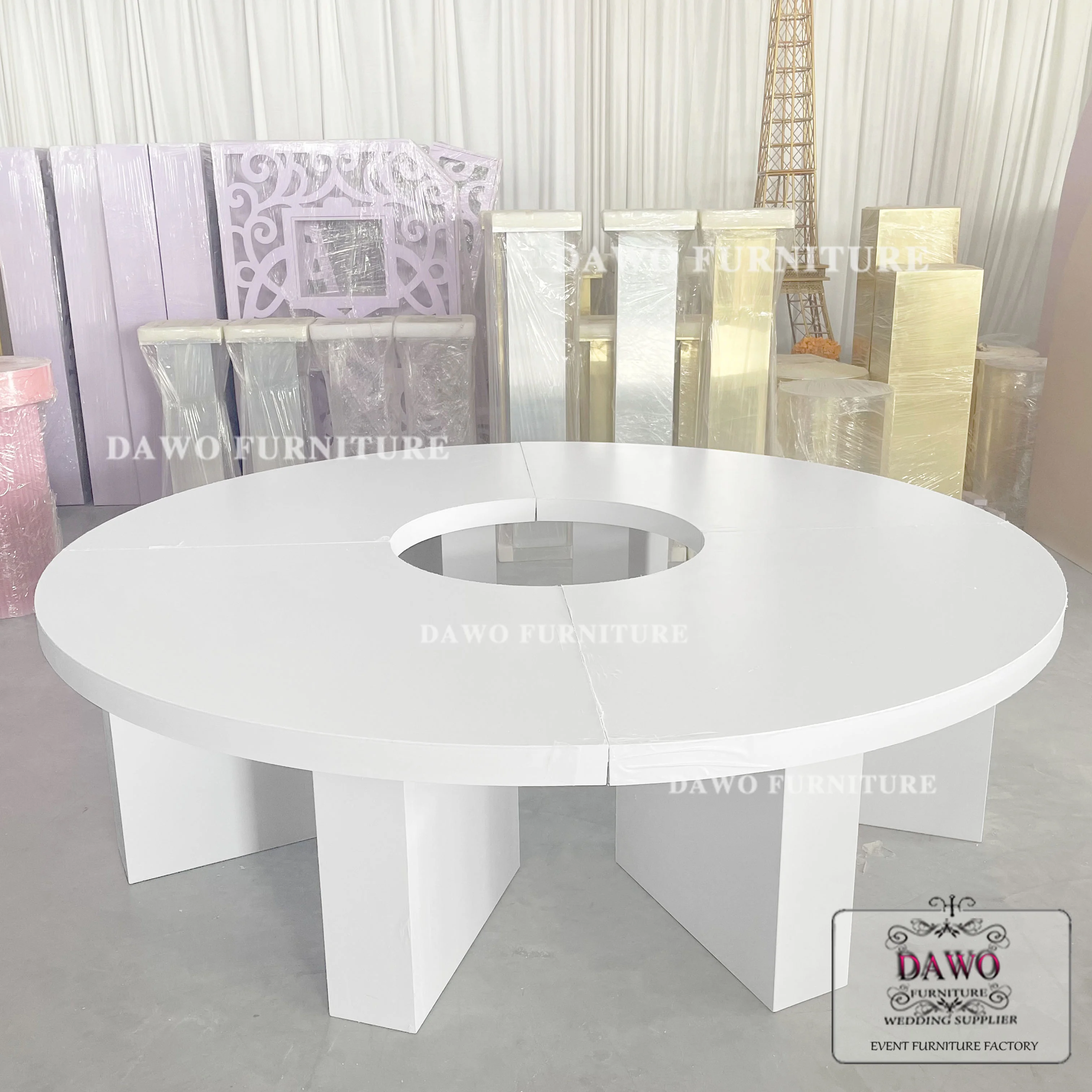 Детский стол из белого пластика mdf большой круглый стол для вечеринки