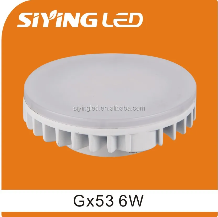 Пластиковый и литой прожектор 4W 6W 9W 10W 12W GX53 светодиодная лампа