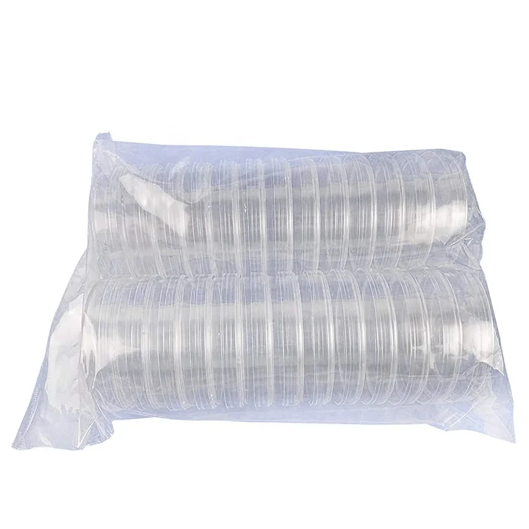 Good price Medical sterile disposable Polystyrene plastic 55 mm Bacteria culture petri dish for hospital school lab