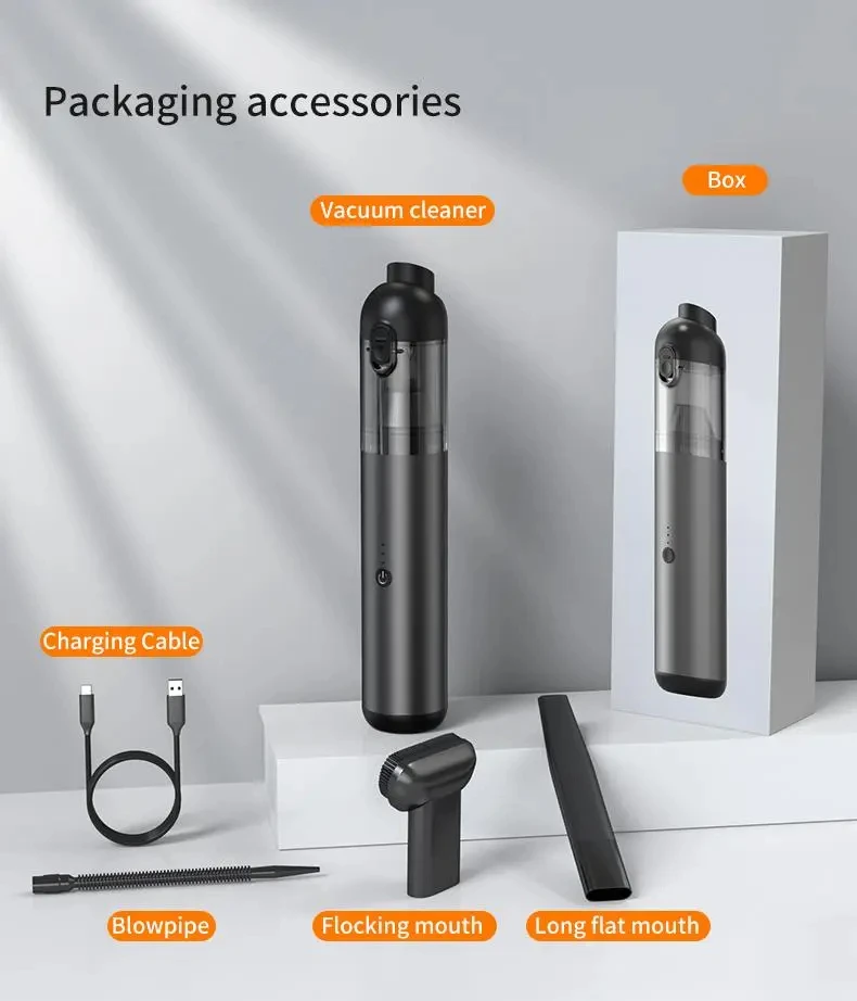 Car Vacuum Cleaner 16000pa Suction Car Wireless Portable Dust Catcher