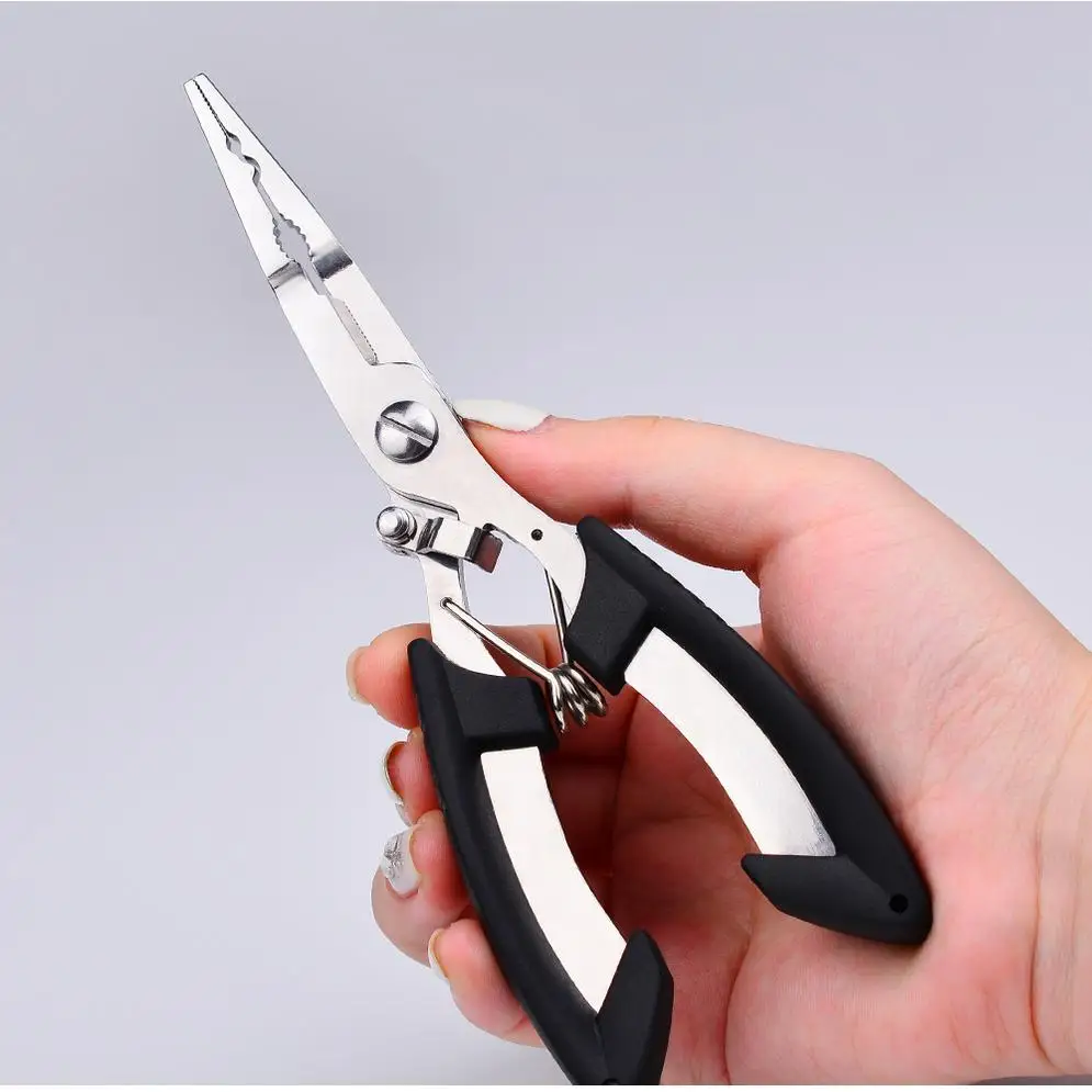 Fishing Scissors Pliers For Fishing Fly Finger Grip Fishing Split Ring Plier Fishing Pliers Crazy Shark