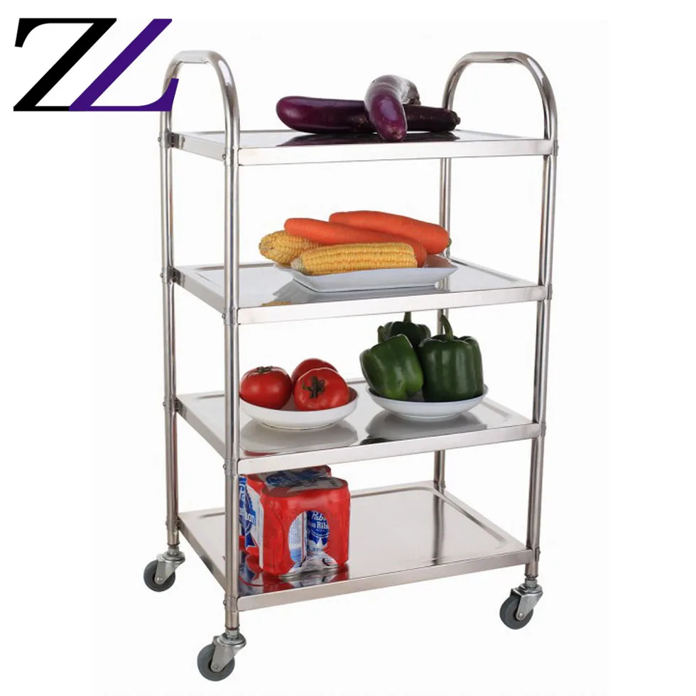 Удобство колеса 4 слойные Бесплатная доставка 5 ярусов сервис hospitalfoodtrolleys нержавеющая сталь Кухонная Тележка для еды отель сервировочный столик на колесиках класса