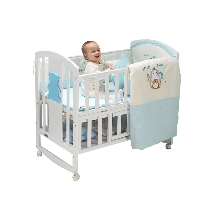 Детская мебель для спальни, элегантная деревянная детская спальная кровать, детская мебель для спальни, деревянная детская кроватка для новорожденных