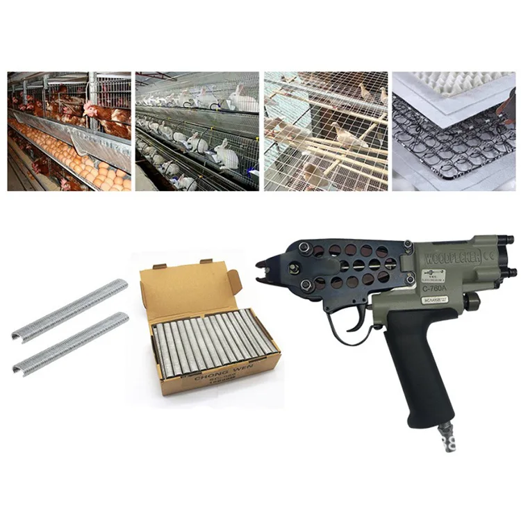 Pneumatic C Ring Pliers Chicken Rabbit Pigeon Cage Air C-ring Nail Pneumatic Air Gun