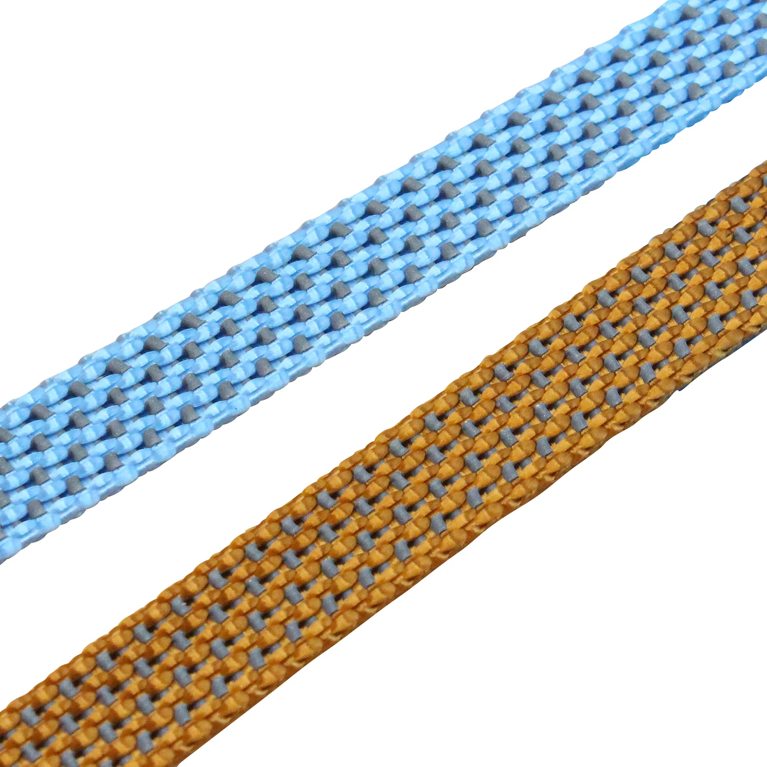 Reflective webbing yarn-dyed ribbon Nylon Double Face woven bag accessories strap nylon webbing collar for pet bag decoration